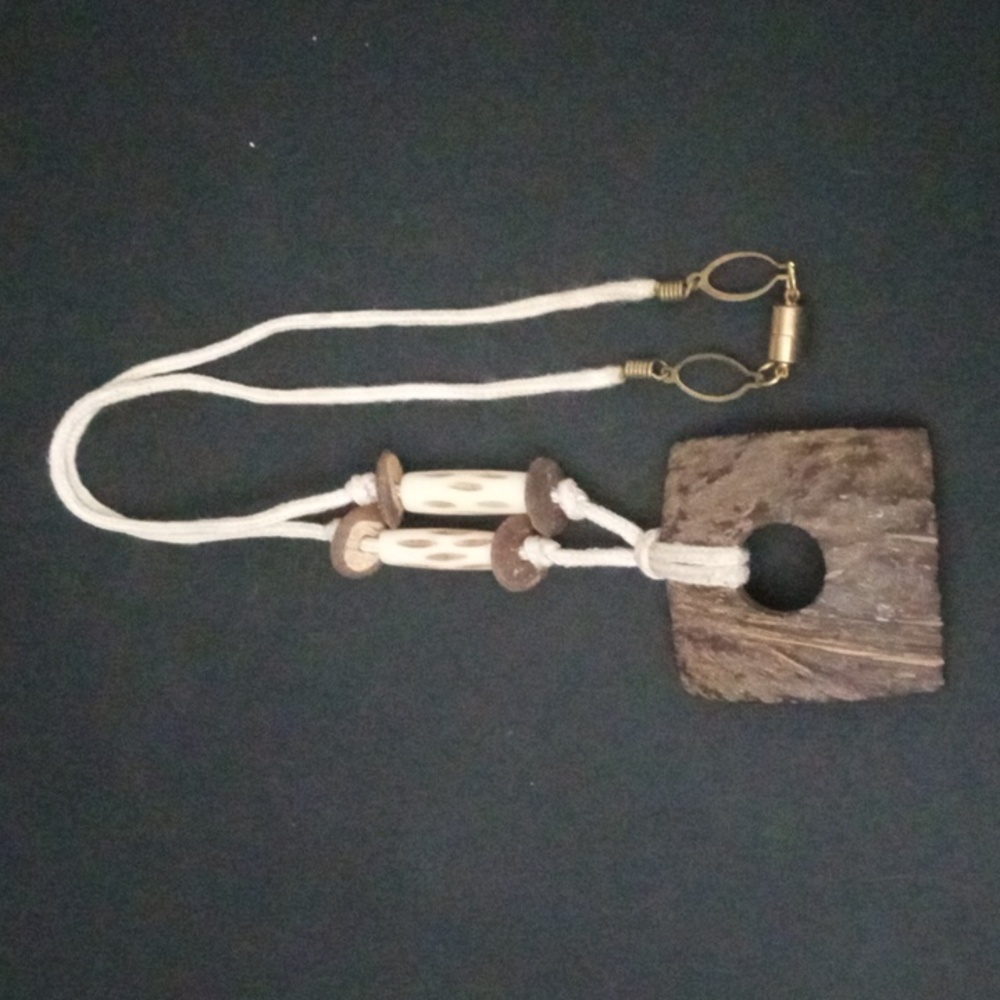 Bohemian Vintage Coconut Shell Bone Necklace